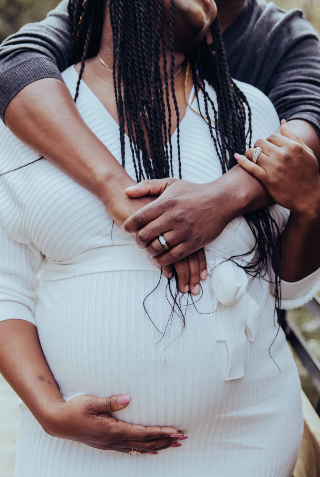 pregnant woman at park